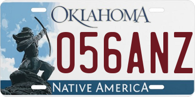 OK license plate 056ANZ