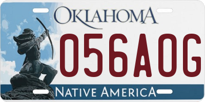 OK license plate 056AOG