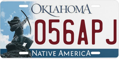 OK license plate 056APJ