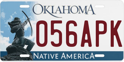 OK license plate 056APK