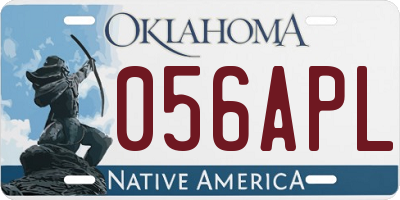 OK license plate 056APL