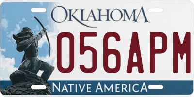 OK license plate 056APM