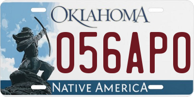 OK license plate 056APO