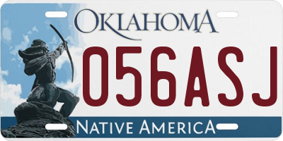 OK license plate 056ASJ