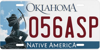 OK license plate 056ASP