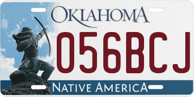 OK license plate 056BCJ