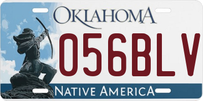 OK license plate 056BLV