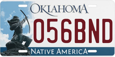 OK license plate 056BND