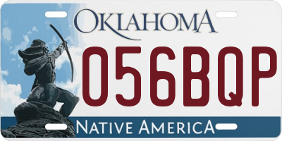 OK license plate 056BQP