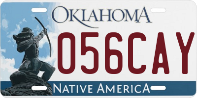 OK license plate 056CAY