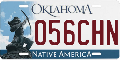 OK license plate 056CHN