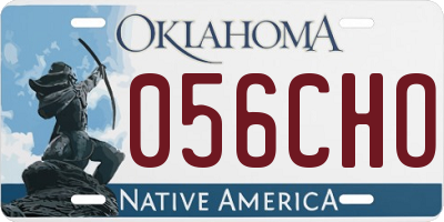 OK license plate 056CHO