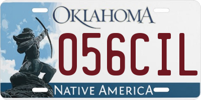 OK license plate 056CIL