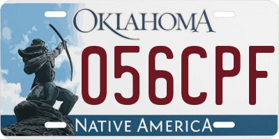 OK license plate 056CPF