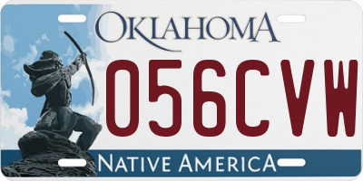 OK license plate 056CVW