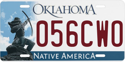 OK license plate 056CWO