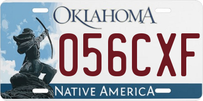 OK license plate 056CXF