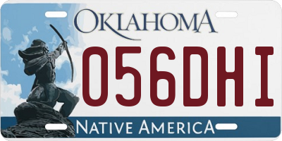 OK license plate 056DHI