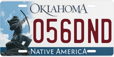 OK license plate 056DND