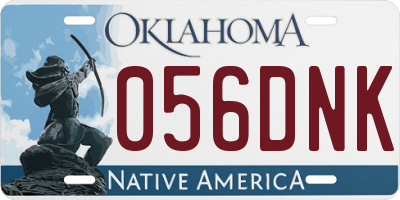 OK license plate 056DNK