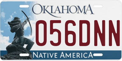 OK license plate 056DNN