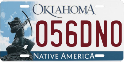 OK license plate 056DNO