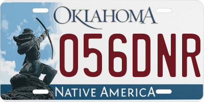 OK license plate 056DNR