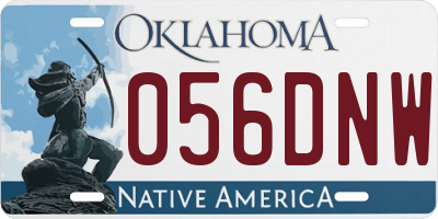 OK license plate 056DNW