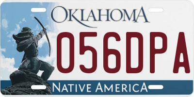 OK license plate 056DPA