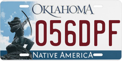 OK license plate 056DPF