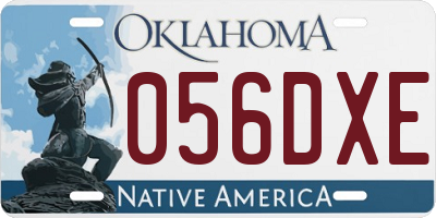 OK license plate 056DXE