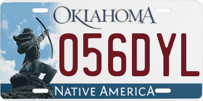 OK license plate 056DYL