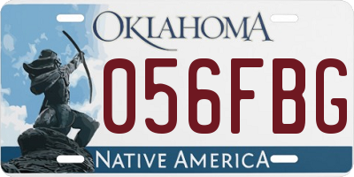 OK license plate 056FBG