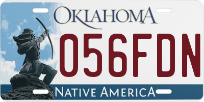 OK license plate 056FDN