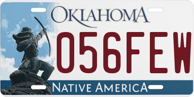 OK license plate 056FEW