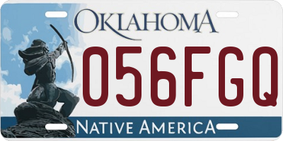 OK license plate 056FGQ