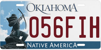 OK license plate 056FIH