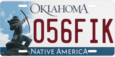 OK license plate 056FIK