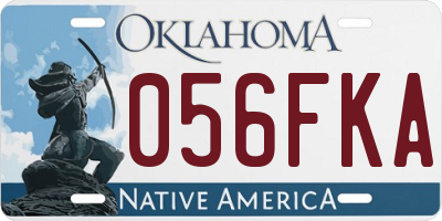 OK license plate 056FKA