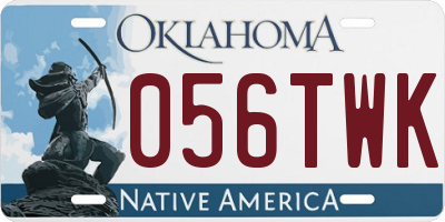 OK license plate 056TWK