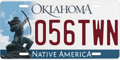 OK license plate 056TWN