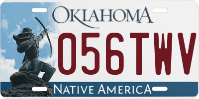 OK license plate 056TWV