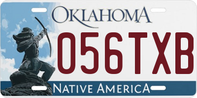 OK license plate 056TXB