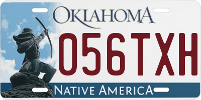 OK license plate 056TXH