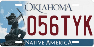 OK license plate 056TYK