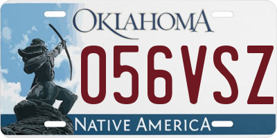 OK license plate 056VSZ