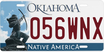 OK license plate 056WNX