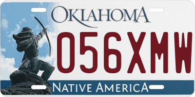OK license plate 056XMW