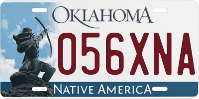 OK license plate 056XNA