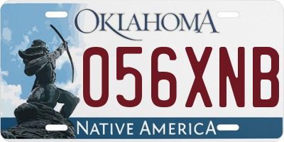 OK license plate 056XNB